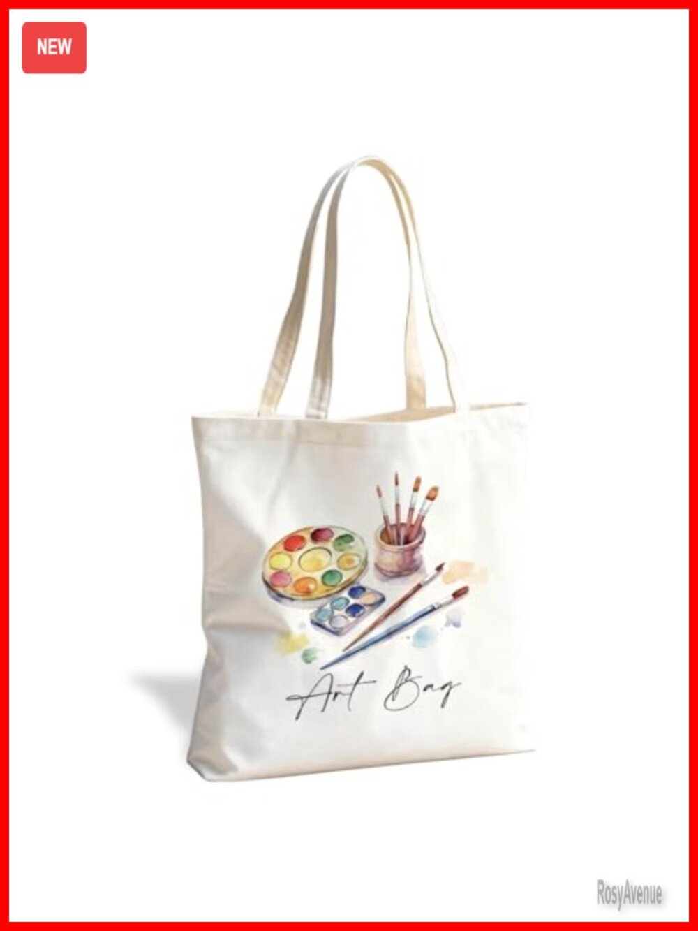 Canvas Tote Bag Reusable Double-Sided Print Grocery Travel Everyday